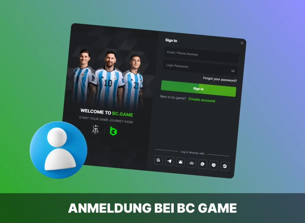  Anmeldung bei BC Game