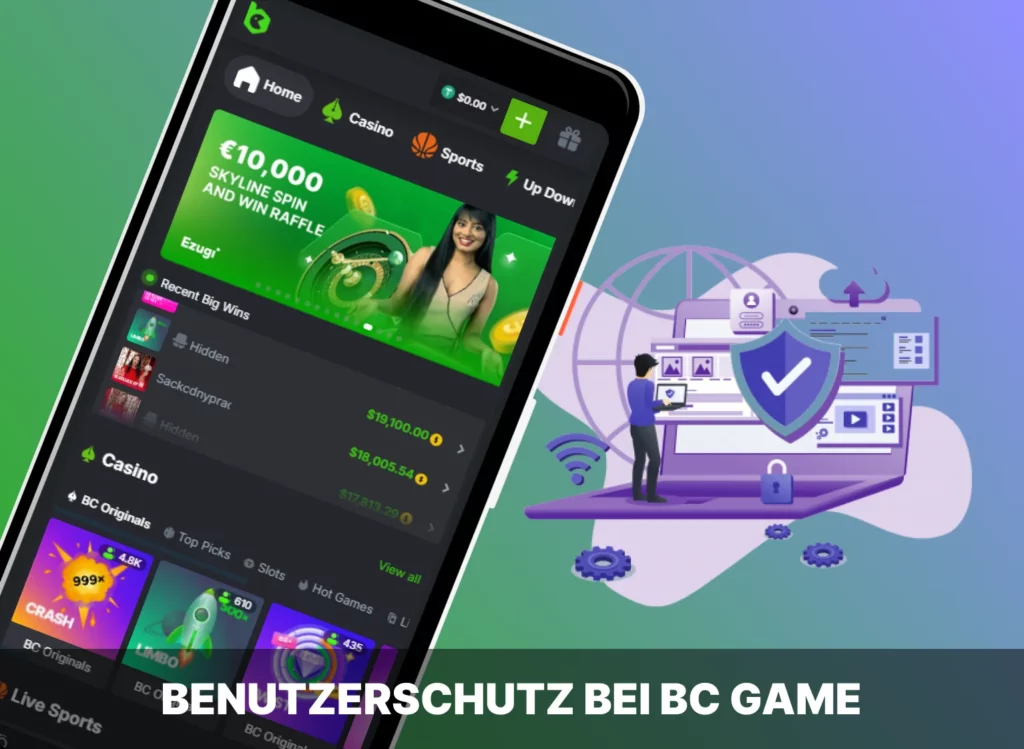 Benutzerschutz bei BC Game